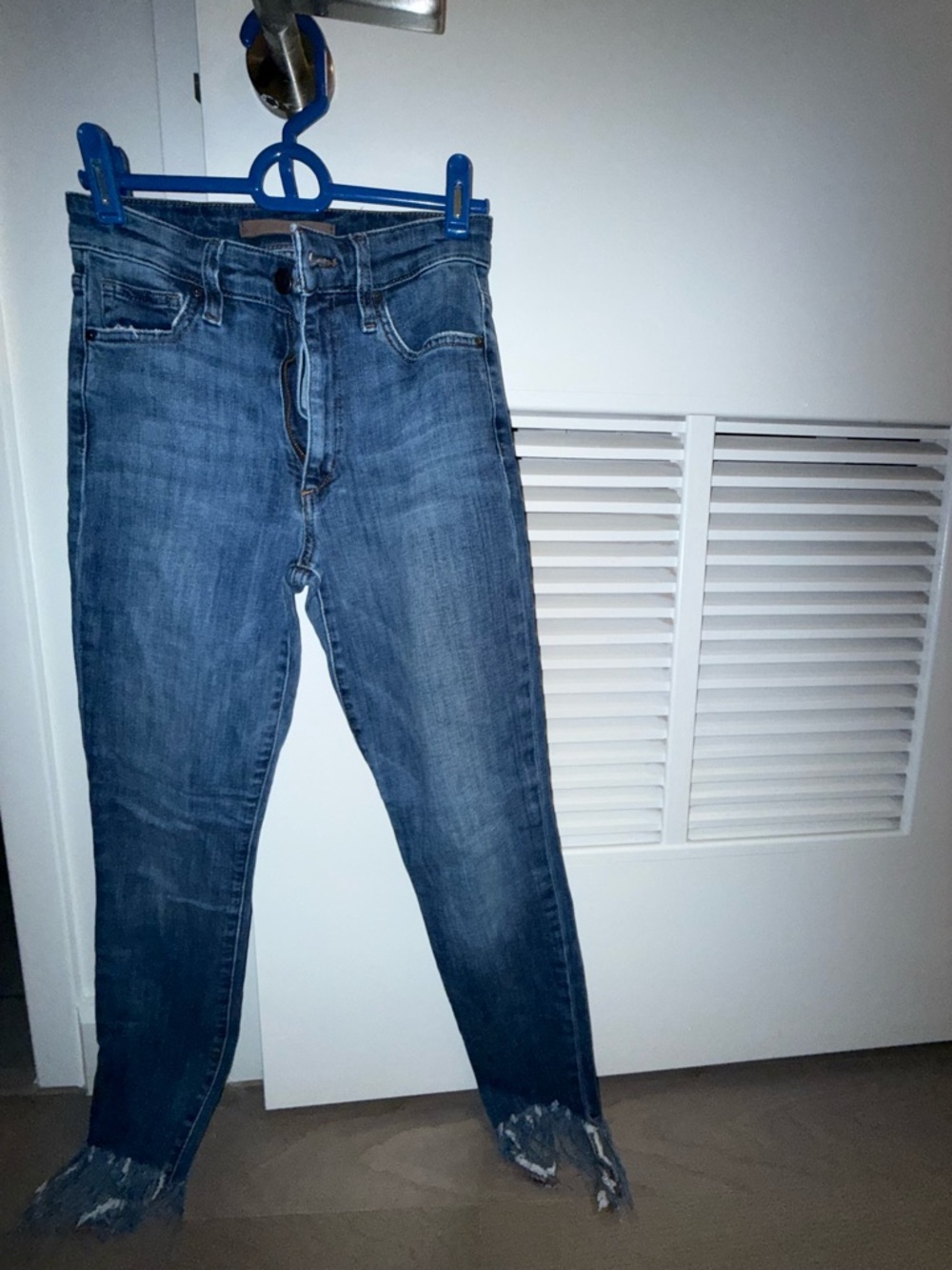 Joe's Jeans Slim Blue Distressed Hem Denim